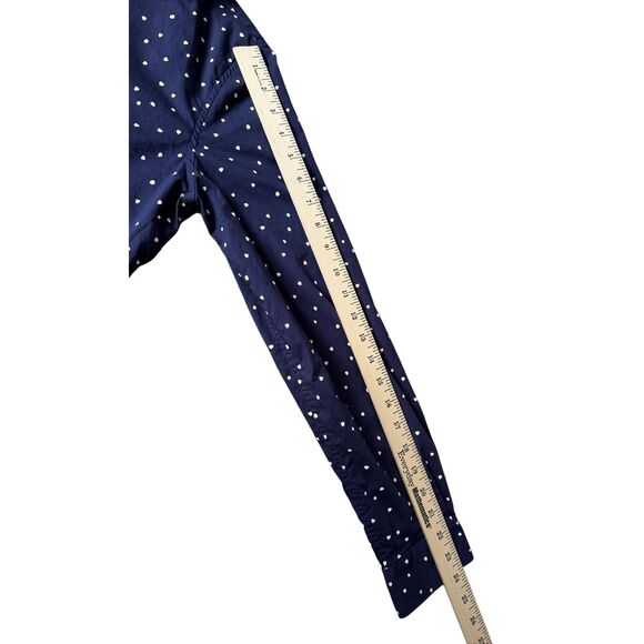 Garnet Hill Button Down Shirt Polka Dot Blue Preppy Career size 8 - Picture 6 of 11